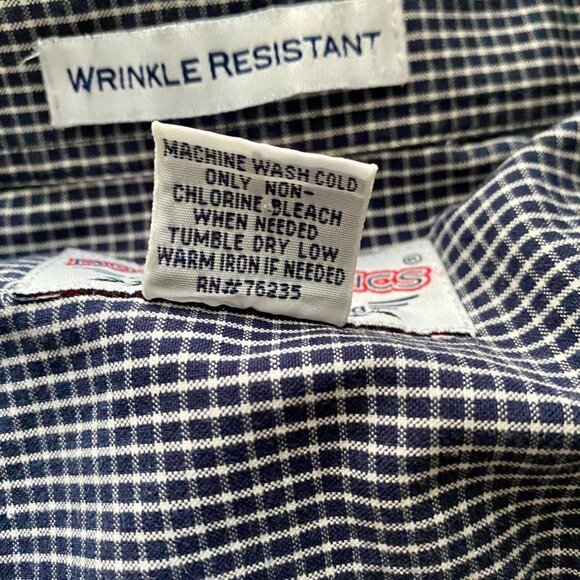 Boca Classics Black White Cotton Short Sleeve Button Down Shirt Men's Large - Picture 7 of 7